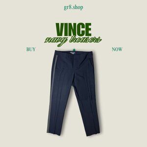Vince Womens Navy Trousers Size 6 Slim Fit Stretchy Blend